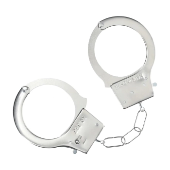 Kajdanki metalowe klasyczne Ouch! srebrne 24 cm