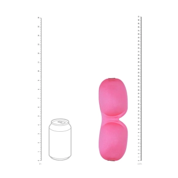 Opaska na oczy 3D Ouch poliestrowa różowa