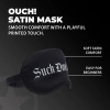 Satynowa opaska na oczy Suck Dont Bite Ouch! czarna