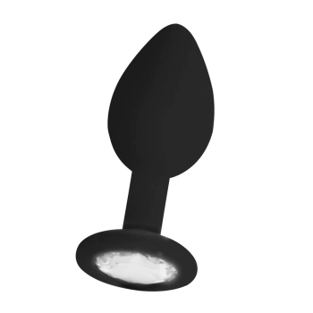 Korek analny diamentowy Ouch! silikonowy czarny 7 cm