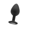 Korek analny Diamond Ouch! czarny duży 8 cm