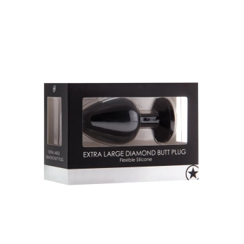 Korek analny diamentowy Ouch! extra large czarny 9,3 cm