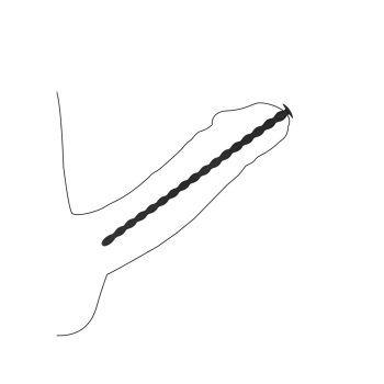 Zestaw 4 sond cewkowych Ouch! silikonowych spiralnych 30 cm