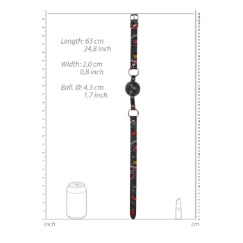 Oddychający knebel z kulką Ouch! 63 cm