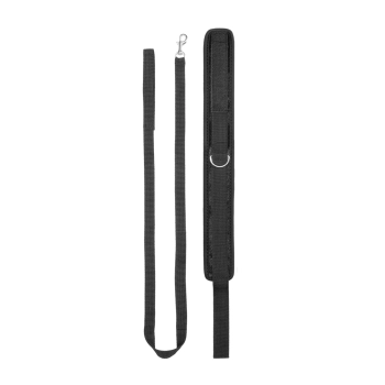 Obroża welwetowa regulowana ze smyczą Ouch! 51 cm