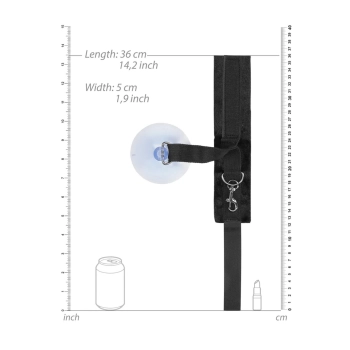 Kajdanki regulowane z przyssawkami Ouch! 27,5 cm