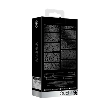 Knebel ringowy z zaciskami na sutki Ouch! silikonowy 62 cm