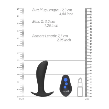 Wibrujący korek analny z elektrostymulacją Ouch! 12,3 cm