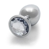 Duży aluminiowy korek analny z klejnotem Ouch! 8 cm