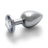 Duży aluminiowy korek analny z klejnotem Ouch! 8 cm