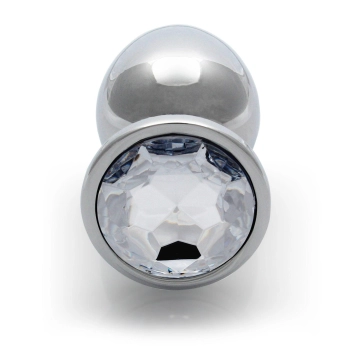 Duży aluminiowy korek analny z klejnotem Ouch! 8 cm