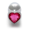 Aluminiowy korek analny Heart Gem Ouch średni 7 cm