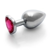 Aluminiowy korek analny Heart Gem Ouch średni 7 cm