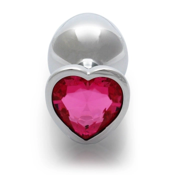 Aluminiowy korek analny Heart Gem Ouch średni 7 cm