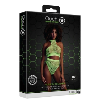 Body Ouch! neonowe UV z golfem różowe XS XL