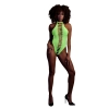 Body z wysokim krojem Ouch neonowa zieleń XS XL