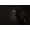 Open Mouth Gag Head Harness with Plug Stopper - Black