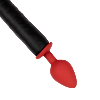 Korek analny silikonowy Devils Tail Ouch! czerwony