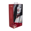 Obroża z smyczą Milan Collection Ouch czarny czerwony