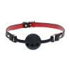 Knebel silikonowy Milan Collection Ouch czarny czerwony