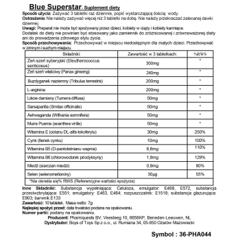 Kapsułki afrodyzjak Pharmquests Blue Superstar