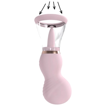 Pompka ładowalna na piersi i srom Sensual Pumped różowa
