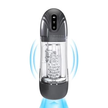 Masturbator ssąco wibracyjny Pumped SonicPull grafitowy 25 cm