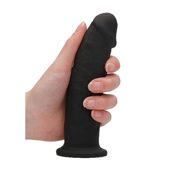 Silicone Dildo Without Balls - 15,3 cm - Black