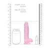 Realistyczne dildo z jądrami RealRock Crystal Clear 17 cm
