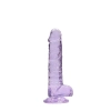 Dildo realistyczne RealRock z jądrami fioletowe 18 cm