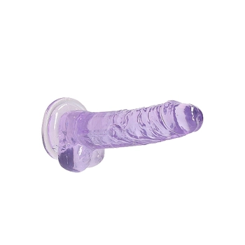 Dildo realistyczne RealRock z jądrami fioletowe 18 cm