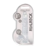 Dildo realistyczne z jądrami RealRock Crystal Clear transparentne 21 cm