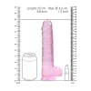Realistyczne dildo z jądrami RealRock różowe 23 cm