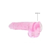 Realistyczne dildo z jądrami RealRock różowe 23 cm