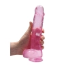 Realistyczne dildo z jądrami RealRock różowe 23 cm