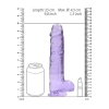 Dildo realistyczne RealRock z jądrami fioletowe 23 cm