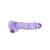 Dildo realistyczne RealRock z jądrami fioletowe 23 cm