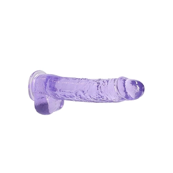 Dildo realistyczne RealRock z jądrami fioletowe 23 cm