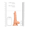 Dildo realistyczne z jądrami RealRock TPE 19 cm