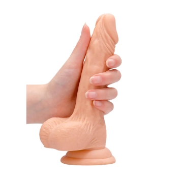 Dildo realistyczne z jądrami RealRock TPE 19 cm