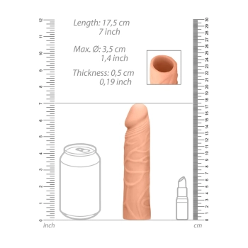 Proteza na penisa RealRock TPE 17 cm