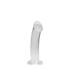 Przezroczyste dildo nieralistyczne z przyssawką RealRock 17 cm