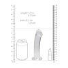 Przezroczyste dildo nieralistyczne z przyssawką RealRock 17 cm