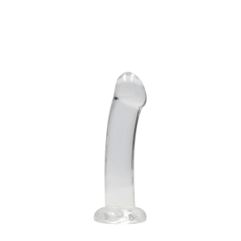Przezroczyste dildo nieralistyczne z przyssawką RealRock 17 cm