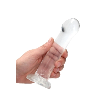 Przezroczyste dildo nieralistyczne z przyssawką RealRock 17 cm