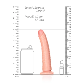 Dildo realistyczne slim RealRock z przyssawką 18 cm