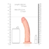 Dildo realistyczne zakrzywione RealRock z przyssawką 18 cm