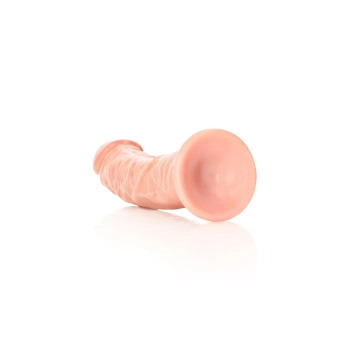 Dildo realistyczne zakrzywione RealRock z przyssawką 18 cm