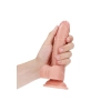Dildo realistyczne RealRock zakrzywione z moszną i przyssawką 18 cm