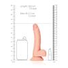 Dildo realistyczne RealRock zakrzywione z moszną i przyssawką 18 cm